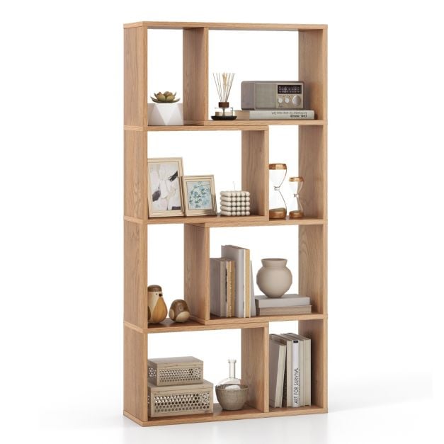Coast Bookcase - Bibliothèque autoportante à 4 niveaux avec 8 compartiments - 60 x 20 x 120 cm