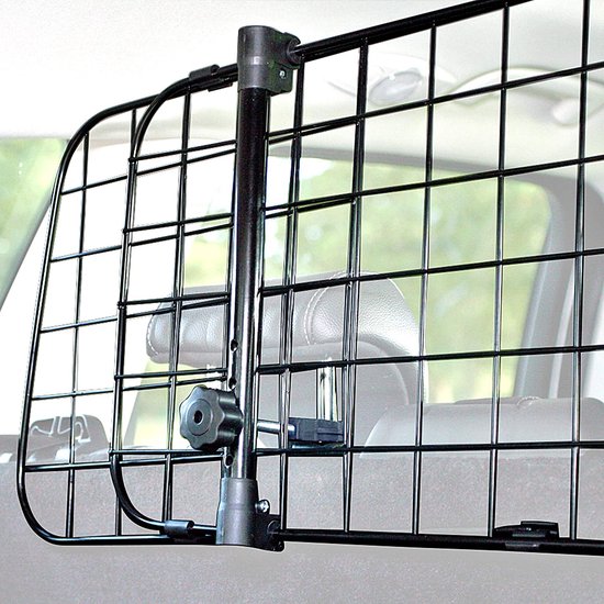 Grille de sécurité pour chien Sakura à fixer aux appuie-tête de la voiture SS5259 - montage facile pour les berlines à hayon, les SUV, les breaks et les monospaces - réglable en largeur, aucun outil nécessaire