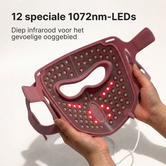 Masque facial LED Panacea Aurora - Lumière rouge et infrarouge - 90 LED - 6 programmes