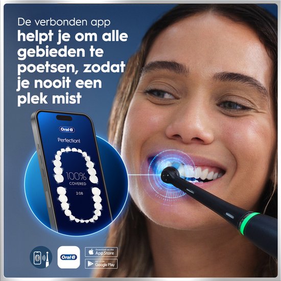 Brosse à dents électrique Oral-B iO 6, lot de deux - Noir et rose - 3 têtes de brosse - Étui de voyage haut de gamme