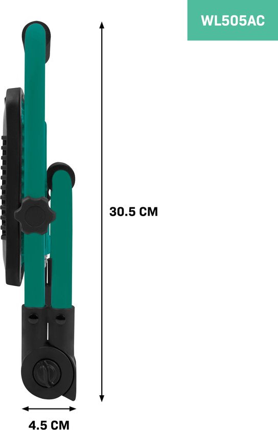 VONROC Lampe de travail à Led 50W - Pliable - Inclinable - Grand angle de rayonnement 120°.