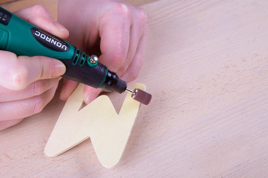 VONROC Rotary Multitool - 4V - Ensemble d'accessoires 31 pièces et sac de rangement inclus