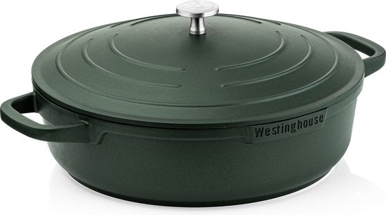 Westinghouse Performance Series - Casserole à induction avec couvercle - Sauteuse de 32 cm - Vert - Convient à toutes les sources de chaleur, y compris l'induction et le four