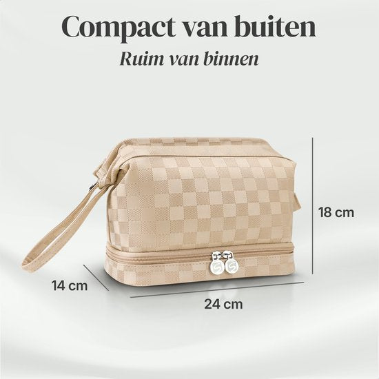 Skycases Travel Essentials - Trousse de toilette et de maquillage - Imperméable et compacte - Convient pour le voyage et l'usage quotidien - Unisexe - Or