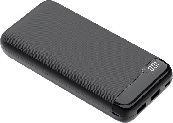 Drivv. Powerbank 20 000 mAh - Câble de charge 100w inclus - Chargeur rapide 22,5W - Quick Charge USB 3.0 - USB C - Convient à Samsung / iPhone / autres - LED - Noir, entre autres