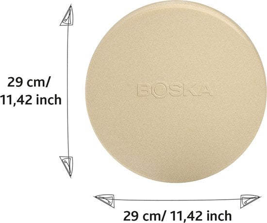 Boska Pizza Stone Deluxe - pour four et BBQ - Pizza croustillante - Ø 29,5 cm - Accessoires BBQ