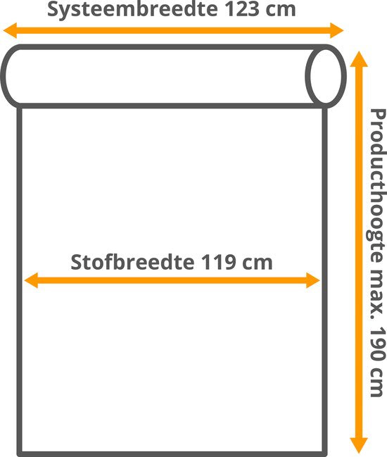 Store enrouleur Easy Blackout - Marron - 120 x 190 cm