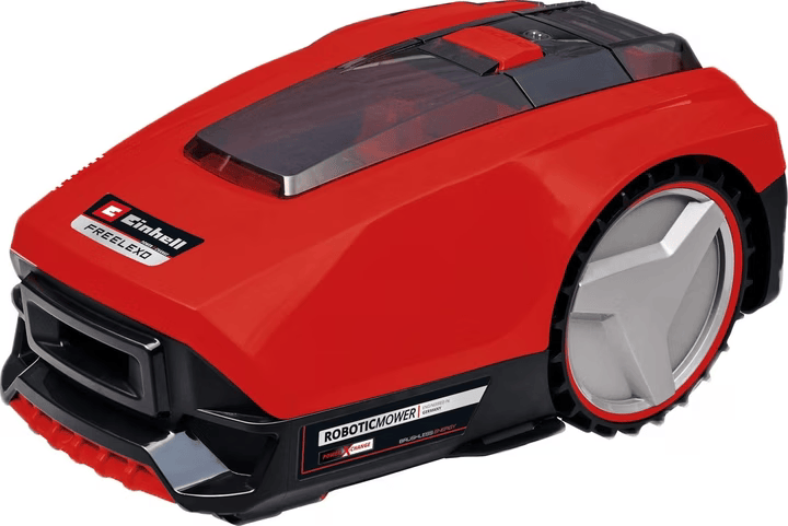 Einhell FREELEXO 550 Robot Tondeuse - Jusqu'à 550 m² - 20-60 mm - Noir/Rouge - Batterie 3.0 Ah & Kit d'installation inclus