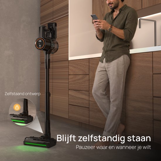 Aspirateur balai sans fil Skrub 500 W - 60 min - 32 kPa - HEPA H13 - Aspirateur à main - Aspirateur sans fil et sans sac