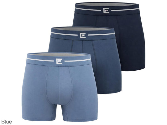 Boxers Bamboo Elements - Lot de 6 - taille L - Bleu assorti