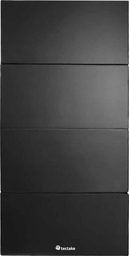 tectake - Tapis de gymnastique - dim 240 x 120 x 5 cm - noir - 403638