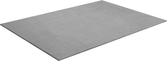 tectake® Tapis à poils courts - 120 x 170 cm - Gris - Tapis pour le salon, la chambre à coucher, la salle à manger - Facile d'entretien et lavable - Sous-couche antidérapante - Antiallergique - Diverses tailles et couleurs