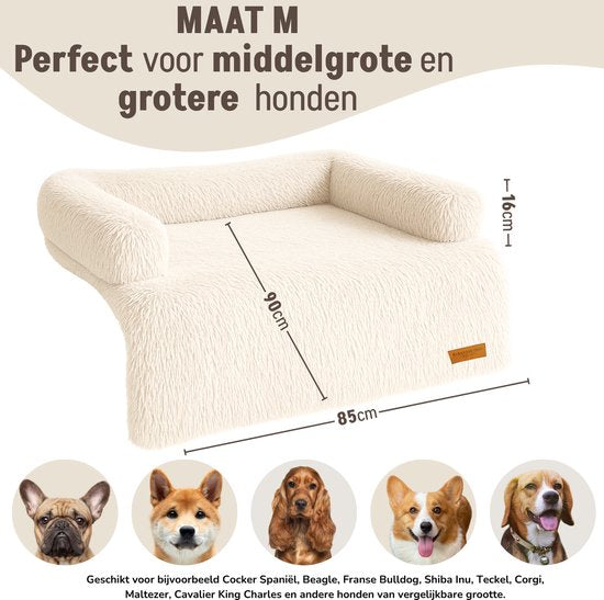 By Cee Cee Original Dog Rug Bench - Panier pour chien - Premium - Entièrement dézippable - Beige - 85x90 - Taille M