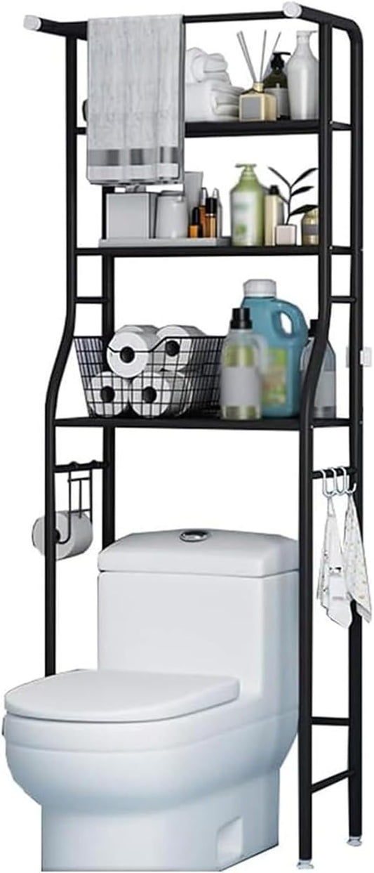 Support de rangement pour toilettes LBB à 3 niveaux - Noir