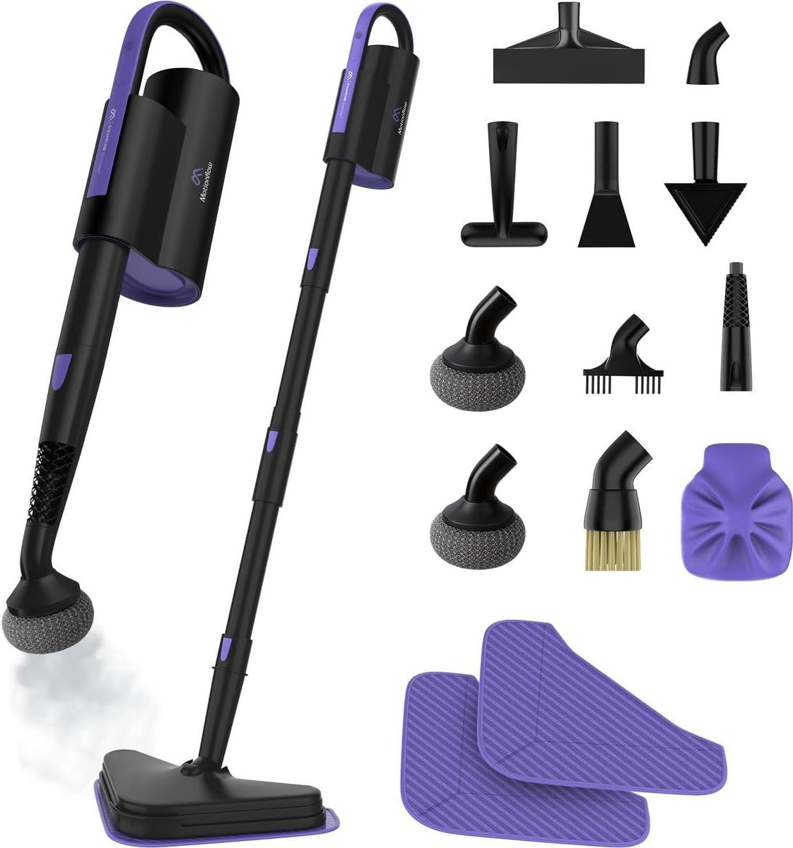 Motionflow Nettoyeur vapeur 16 en 1 - Nettoyeur vapeur à main - Nettoyeur de taches - Nettoyage en profondeur pour le sol, le canapé, la salle de bain et la moquette - nettoyeur de moquette