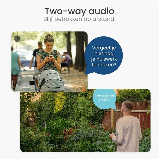 Gologi Superior Caméra d'extérieur - Caméra d'extérieur avec vision nocturne - Caméra de sécurité filaire - Caméra de sécurité - 3MP - Avec wifi et application - Blanc