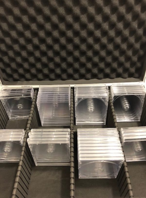 VDD Professional CD Case DJ Case - 140 CD - Argent - 59x41x19 cm
