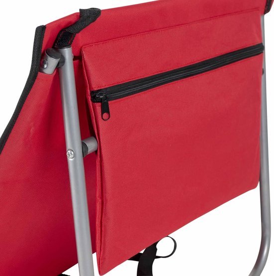 Bo-Camp - Tapis de plage/chaise longue - Lota - Rouge