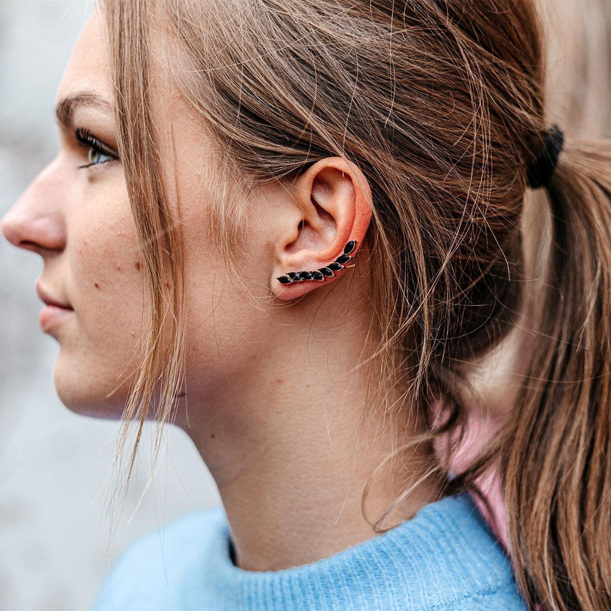 Boucles d'oreilles pour femmes - Yolora - Cristaux Kalpa Camaka - Or