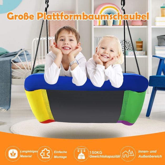 Coast Nest Swing - Balançoire de jardin incurvée 83 x 155 cm - Capacité de charge 150 kg - Fourrure