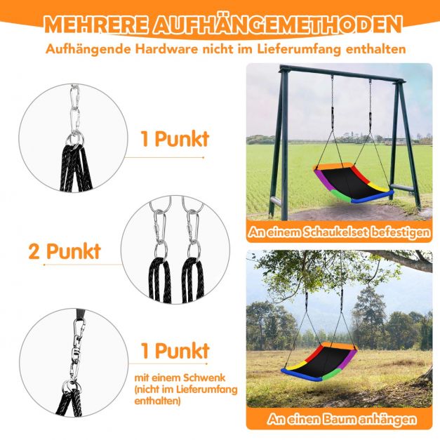 Coast Nest Swing - Balançoire de jardin incurvée 83 x 155 cm - Capacité de charge 150 kg - Fourrure