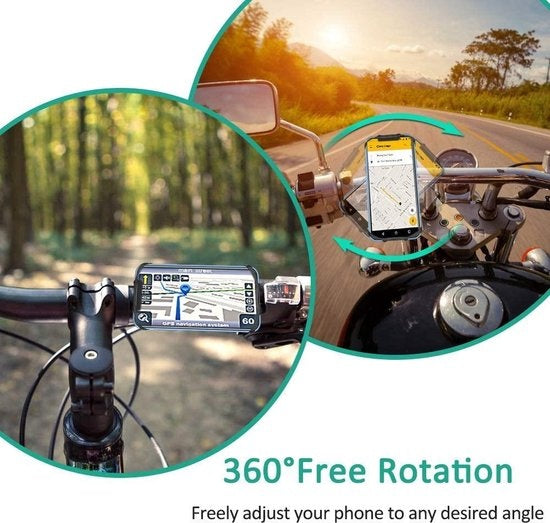 Garpex® Porte-téléphone vélo - Porte-téléphone moto - Porte-smartphone vélo - VTT - moto - Porte-téléphone universel