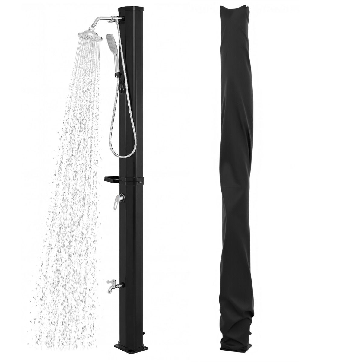 Douche solaire Coast 35 L - Noir - 216,5 cm - Température max. 60 °C - Sans raccordement électrique