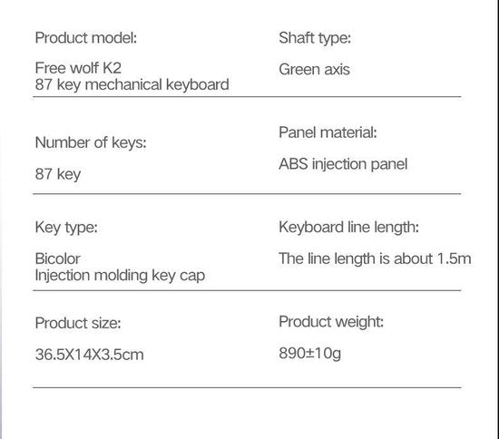 Clavier mécanique de jeu K2 RGB - Convient à Windows/Mac - interrupteur bleu