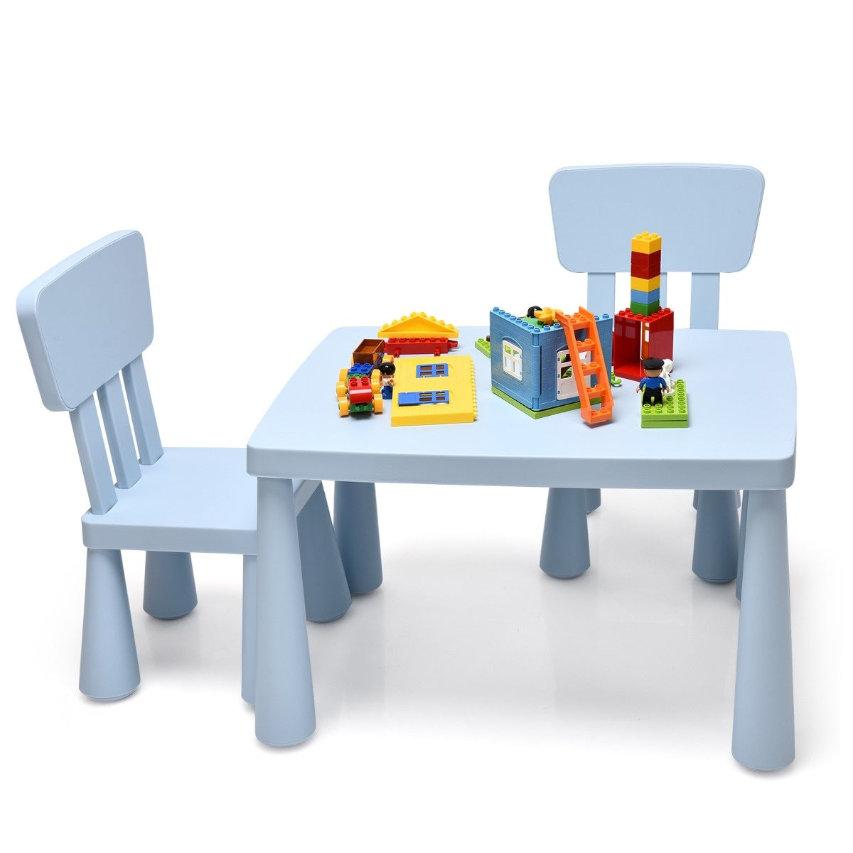 Coast Table pour enfants avec 2 chaises - Table à colorier - 76,5 x 54,5 x 49,5 cm - Bleu
