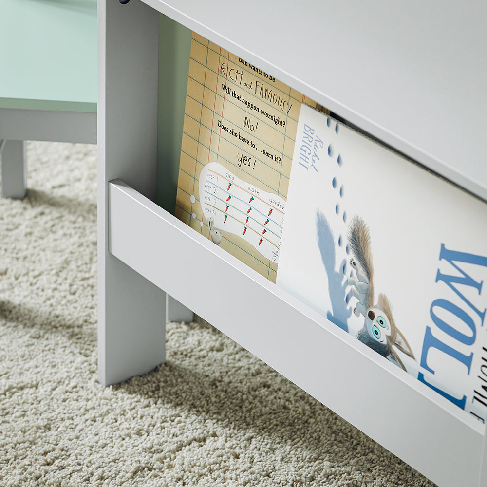 SoBuy Table enfant avec 2 chaises - Max. 75 kg - 60 x 60 x 48 cm - Vert clair