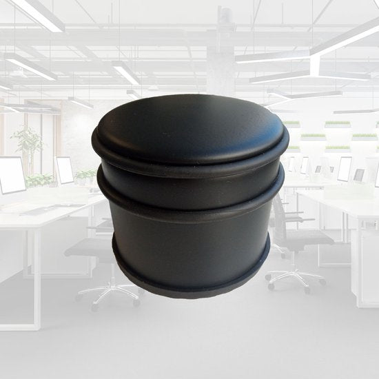 BRASQ Butoir de porte avec antidérapant Noir 1.1 Kg - Pour l'intérieur et l'extérieur - Butoir de porte avec protection en caoutchouc Ø9 x 7.5 cm