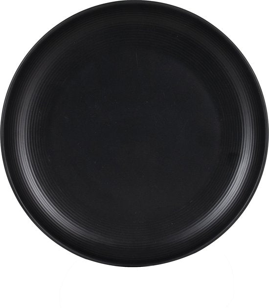 Bo-Camp - Industrial - Assiette plate - Orville - 4 pièces - Noir