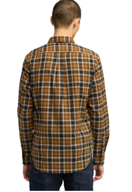 Timberland Brown Chemise en coton à manches longues - motif écossais classique - coupe régulière - Taille L