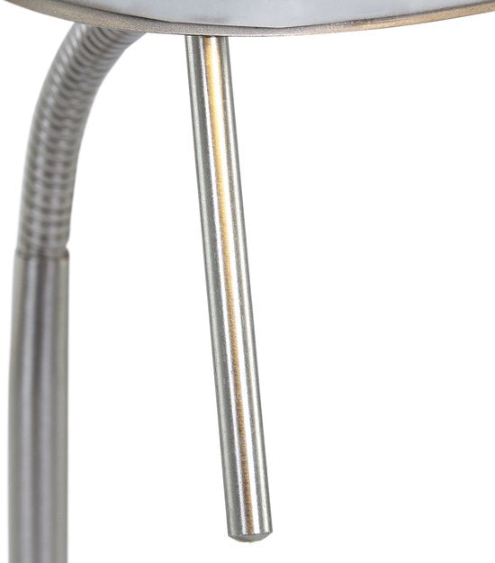 Lampe de table en acier Biron à 1 éclairage 7502ST avec bras pivotant et inclinable, socle de 17 cm, cordon de 185 cm, design classique, Mexlite