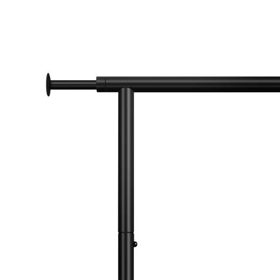 Porte-vêtements Yaheetech - Réglable de 129,5 à 189 cm - Sur roulettes - 90 kg - Noir