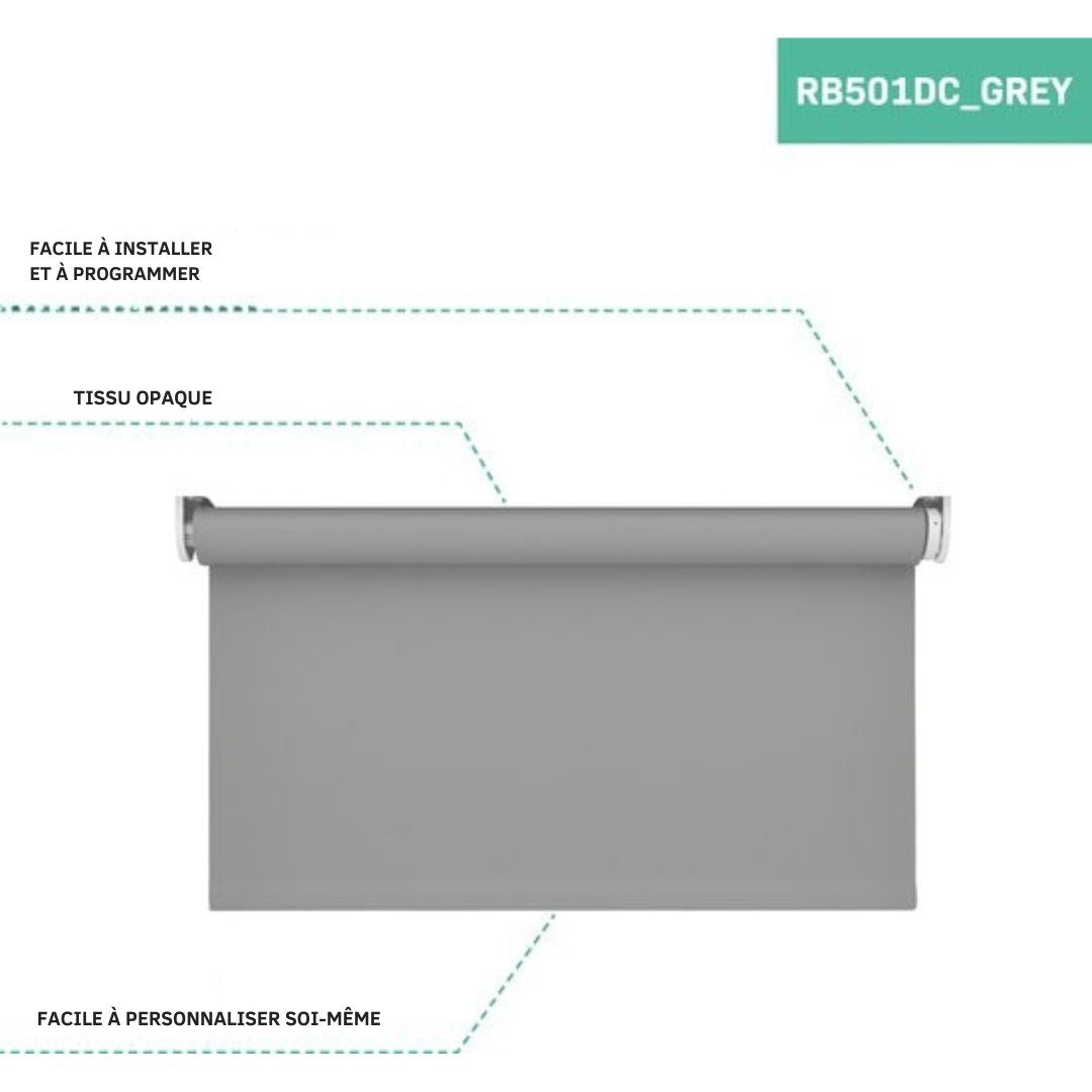 Extension de store électrique - VONROC SMART BLINDS - 60 x 190 - Sans télécommande ni câble de chargement - Gris