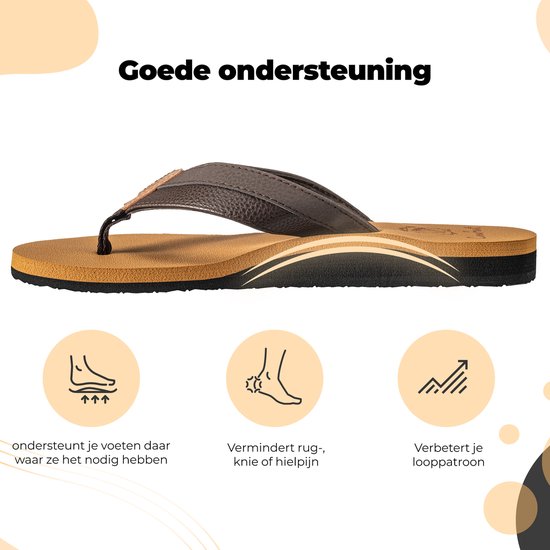 Pantoufles Homme - Sandales - Marron - Taille 42 - Comfeet