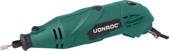VONROC Multitool - Rotatif - 160W - Incluant 40 accessoires, 2 embouts, manche flexible et sac de rangement