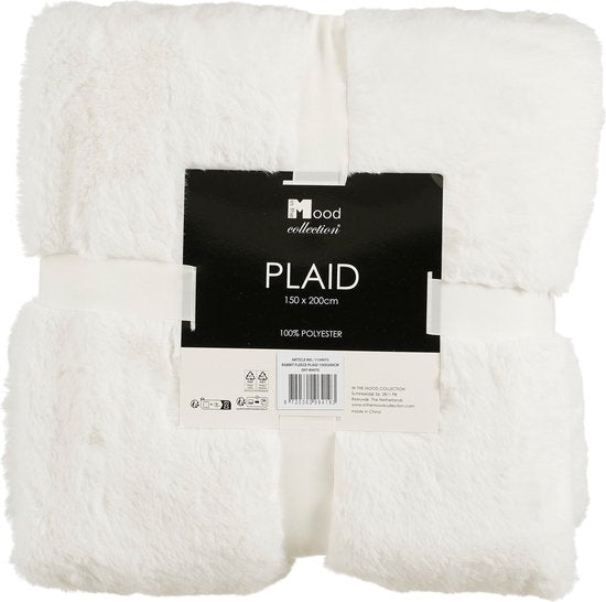 Couverture polaire Bronte de la collection In The Mood - L200 x L150 cm - Blanc