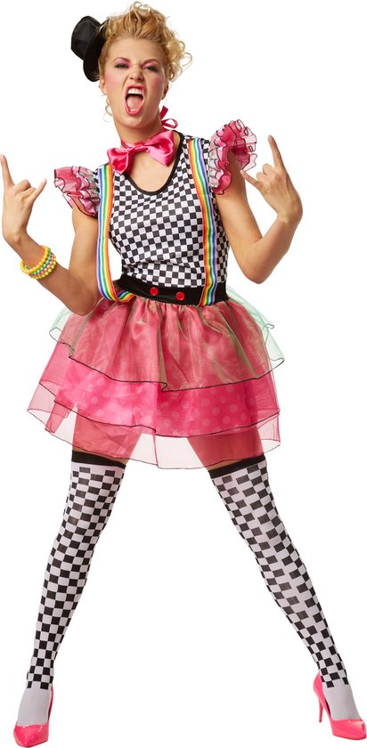 dressforfun - Costume femme clown fluo XL - déguisement costume halloween tenue de soirée carnaval costume carnaval tenue de soirée - 301680