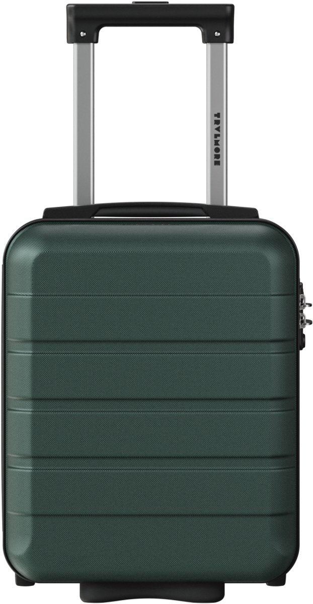 Valise cabine TRVLMORE à glisser sous le siège – 40 x 30 x 20 cm – 24 L – Serrure TSA – 2 roues – Vert foncé