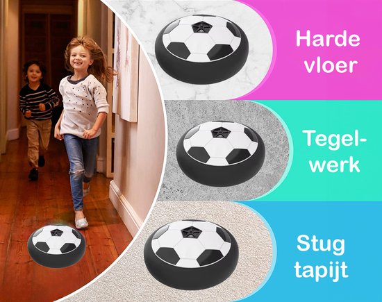 Tech Essentials® Mini Airhockey Game Football Edition - Hover Ball - Jeux pour enfants - Jouets de vacances - Jeux de voyage - Football de table - Tous âges - Intérieur - Palet - Table de jeu - Rouge et bleu