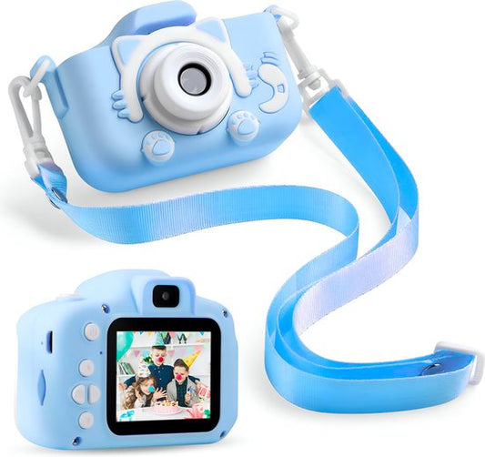 Bambini Kids' Camera - Appareil photo numérique pour enfants - Appareil photo numérique - Appareil photo pour enfants - 1080P HD - Bleu