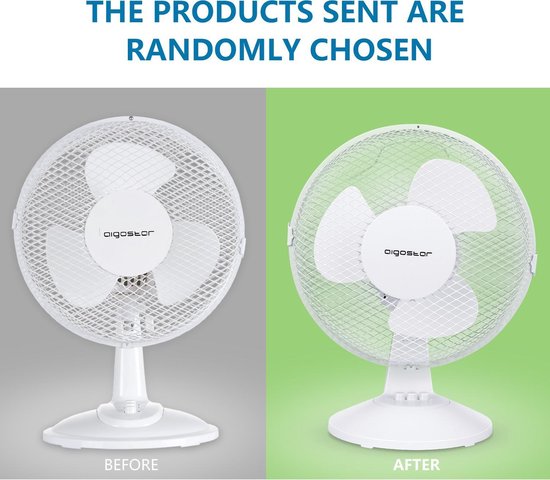 Aigostar Vicki 33JTN - Ventilateur de table - Blanc nacré