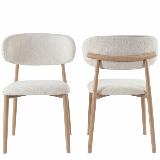 Chaises de salle à manger Bayt Japandi - Lot de 2 - Beige