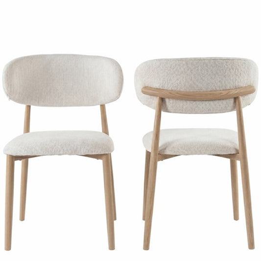 Chaises de salle à manger Bayt Japandi - Lot de 2 - Beige