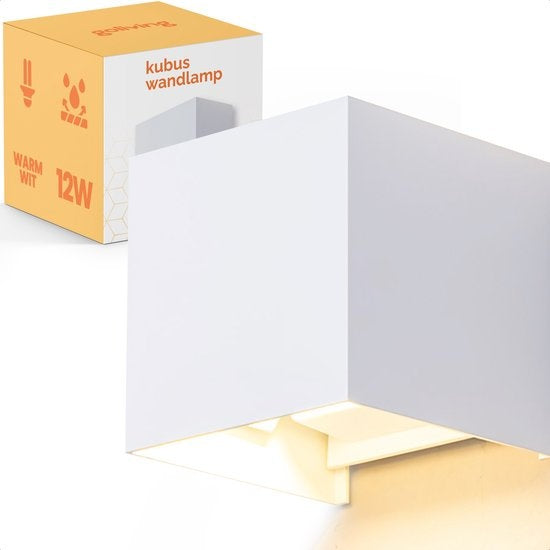 Applique murale - Goliving - Lampe cube LED 12W – IP65 étanche – Intérieur et extérieur – 10 x 10 x 10 cm