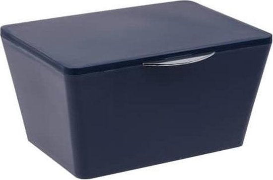 Boîte de rangement Wenko Brasil 14 x 20 x 10 cm, bleu foncé
