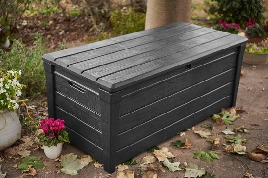 Keter Brightwood Storage Box - 455L - 145x69.7x60.3 cm - Graphite
