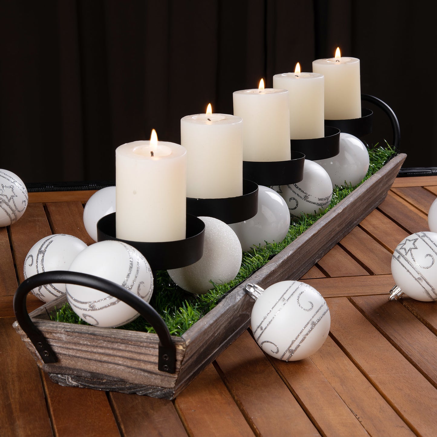 Boules de Noël Deubois - Lumières de Noël - Décoration de Noël - Lot de 24 boules blanches